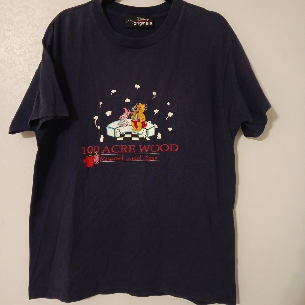 Disney Originals‎ Unisex Tshirt Sz.S/M  Blue - 100 Acre Wood Resort And Spa...